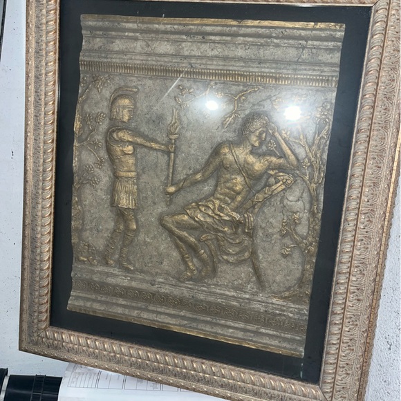 Unique sculpture in a frame unique too - Picture 2 of 4